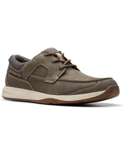 Clarks Collection Sailview Lace Up Casual Shoes - Brown