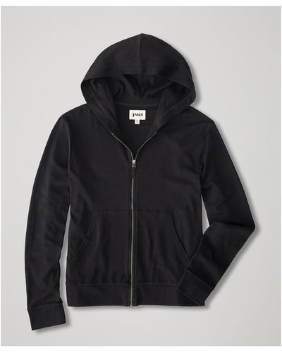 Pact Organic Cotton Airplane Zip Hoodie - Black