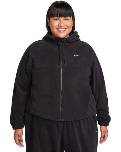 Nike Plus Size Therma-fit Full-zip Fleece Hoodie - Black