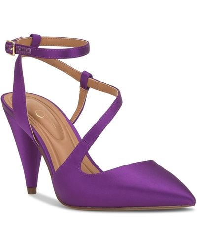 Jessica Simpson maggie Ankle Strap Evening Pumps - Purple