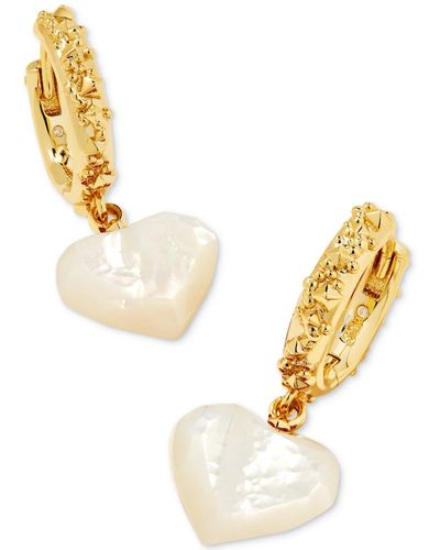 Kendra Scott Penny 14k Gold-plated Heart huggie Earrings - Metallic