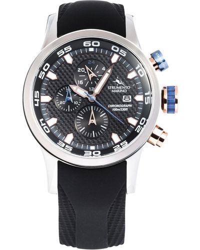 Strumento Marino Speedboat Silicone Performance Timepiece Watch 46mm - Black