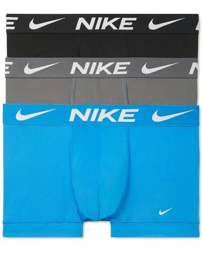 Nike 3-pk. Dri-fit Essential Micro Trunk - Blue