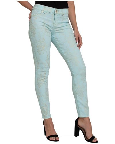 Standards & Practices Floral Print Skinny Jeans - Blue