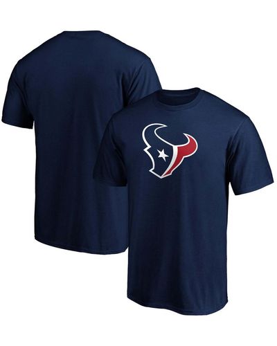 Fanatics Houston Texans Big And Tall Primary Team Logo T-shirt - Blue