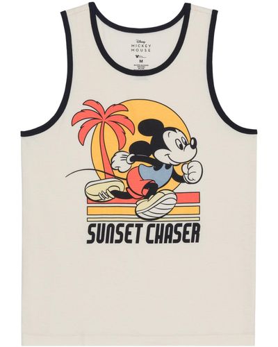 Hybrid Mickey Mouse Ringer Graphic Tank - Gray