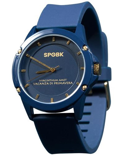 SPGBK WATCHES Smith Blue Silicone Strap Watch 44mm
