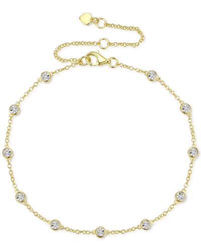 Macy's Diamond Bezel Chain Bracelet (1/10 Ct. T.w. - Yellow