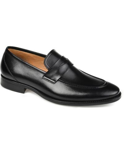 Thomas & Vine Bishop Apron Toe Penny Loafer Shoe - Black