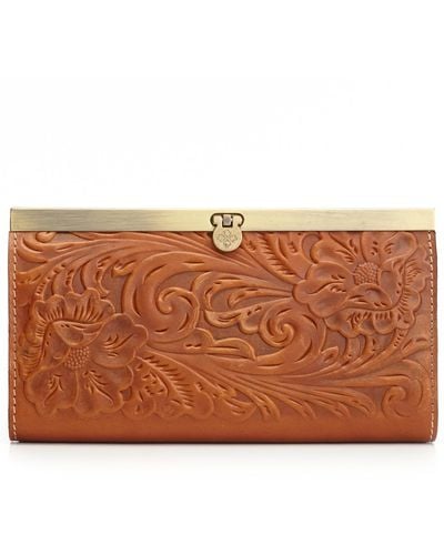 Patricia Nash Cauchy Tooled Leather Wallet - Brown