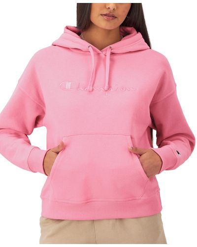 Champion Powerblend Hoodie Sweatshirt - Pink