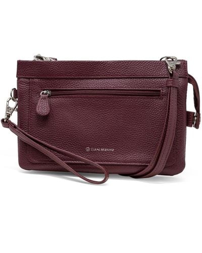 Giani Bernini Softy Leather Crossbody Wallet - Purple