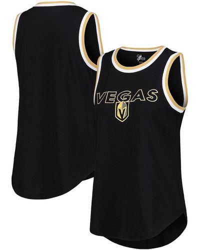 G-III 4Her by Carl Banks Vegas Golden Knights Strategy Tank Top - Black