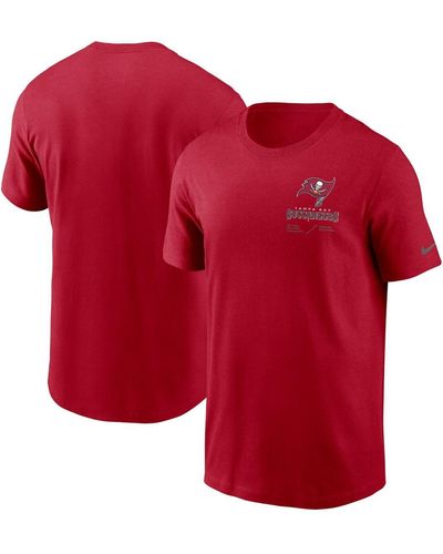 Nike Tampa Bay Buccaneers Infograph Lockup Performance T-shirt - Red