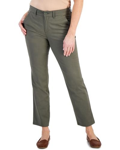 Style & Co. Mid-rise Straight Leg Chino Pants - Green