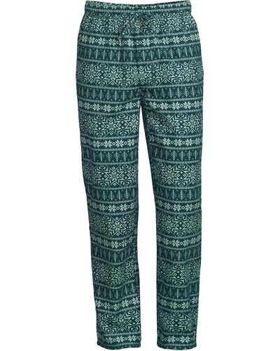 Lands' End Flannel Pajama Pants - Green