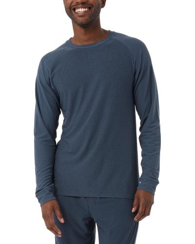32 Degrees Heat Colorblocked Raglan-sleeve Sleep T-shirt - Blue