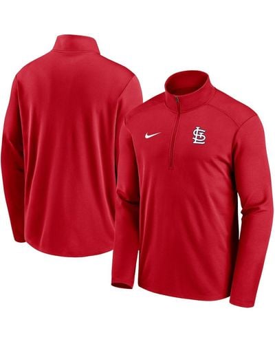 Nike Los Angeles Angels Agility Pacer Lightweight Performance Half-zip Top - Red