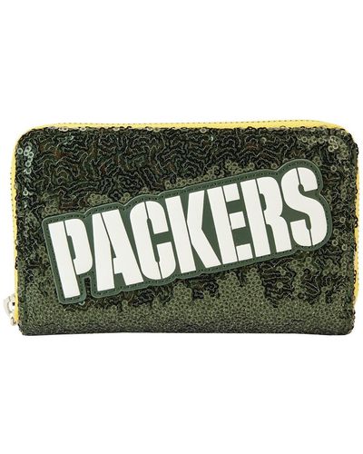 Loungefly Green Bay Packers Sequin Zip-around Wallet