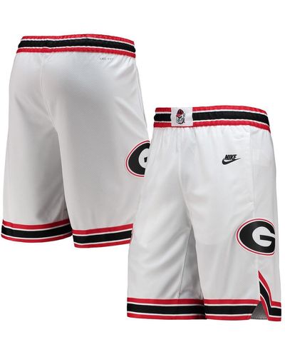 Nike Georgia Bulldogs Retro Replica Performance Basketball Shorts - White