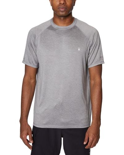 Spyder Standard Short Sleeves Rashguard T-shirt - Gray