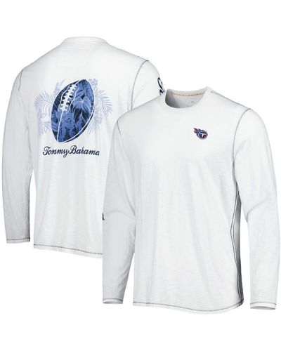 Tommy Bahama Tennessee Titans Laces Out Billboard Long Sleeve T-shirt - Blue