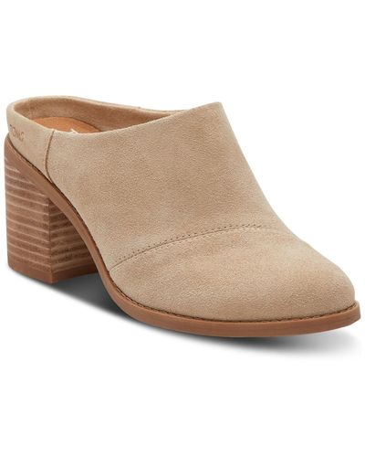 TOMS Evelyn Stacked-heel Mules - Natural