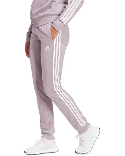 adidas Essentials Warm-up Slim Tapered 3-stripes Track Pants - Pink
