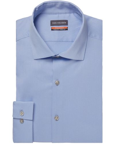 Van Heusen Stain Shield Slim Fit Dress Shirt - Blue
