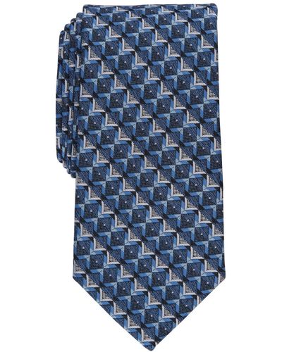Perry Ellis Chandler Geometric-print Tie - Blue