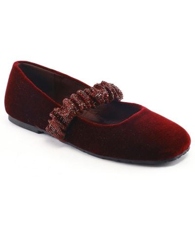 Kenneth Cole Elema Jewel Ballet Flats - Red