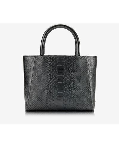 Gigi New York Dylan Mini Leather Tote - Black