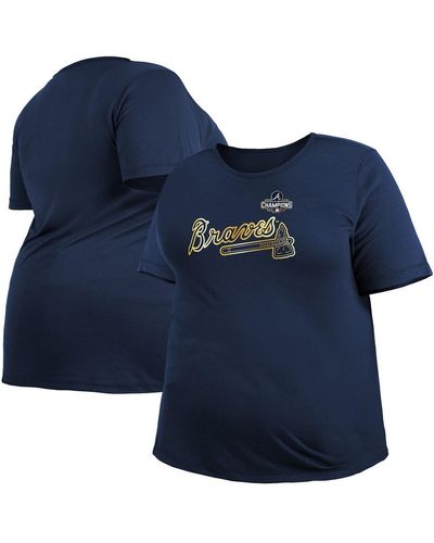 KTZ Atlanta Braves 2022 Gold Program Plus Size T-shirt - Blue