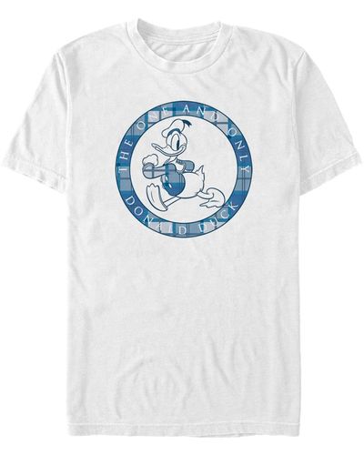 Fifth Sun Mickey Classic Donald Tartan Short Sleeve T-shirt - White