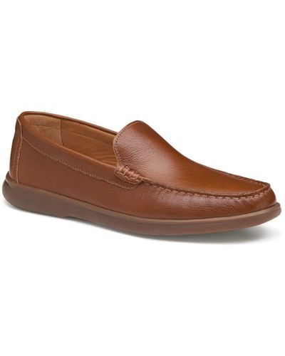 Johnston & Murphy Leather Brannon Venetian Loafers - Brown