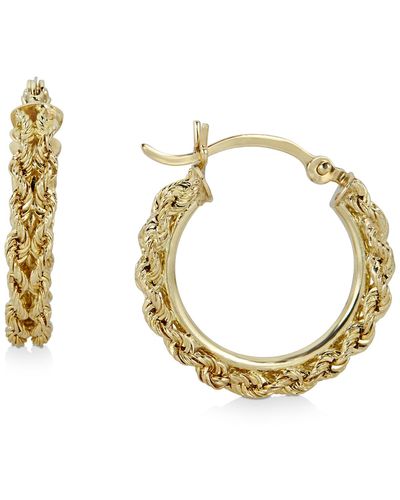 14k gold 2024 rope chain earrings