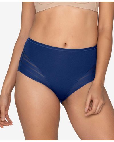 Leonisa Lace Stripe Undetectable Classic Shaper Panty - Blue