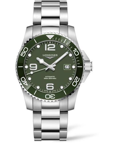 Longines Swiss Automatic Hydroconquest Stainless Steel Bracelet Watch 41mm - Green