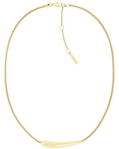Calvin Klein Linear Drop Necklace - Metallic