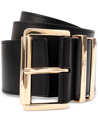 Michael Kors Michael Stretch Leather Belt - Black