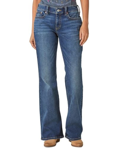 Lucky Brand Low Rise Flap-pocket Flared Jeans - Blue