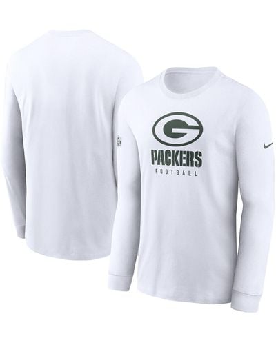 Nike Green Bay Packers Sideline Performance Long Sleeve T-shirt - White