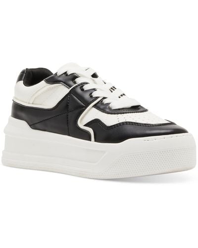 Madden Girl Oley Lace-up Platform Court Sneakers - White