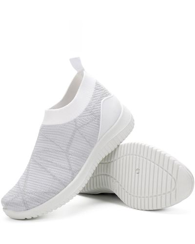 Mio Marino 's Casual Slip On Sneakers - White