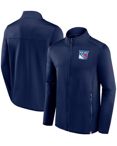 Fanatics New York Rangers Authentic Pro Full-zip Jacket - Blue