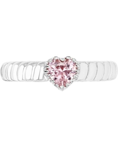 Macy's Lab-grown Heart Ring (1/2 Ct. T.w. - Pink