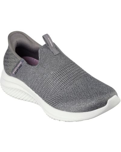 Skechers Slip-ins- Ultra Flex 3.0 Cozy Streak Casual Sneakers From Finish Line - Gray