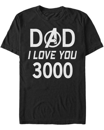 Fifth Sun Marvel Avengers Endgame I Love You 3000 Dad - Black