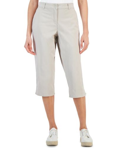 Karen Scott Comfort Waist Capri Pants, Created For Macy's - Gray