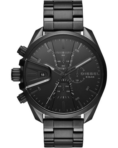 DIESEL Chronograph Ms9 Stainless Steel Bracelet Watch 48mm - Black